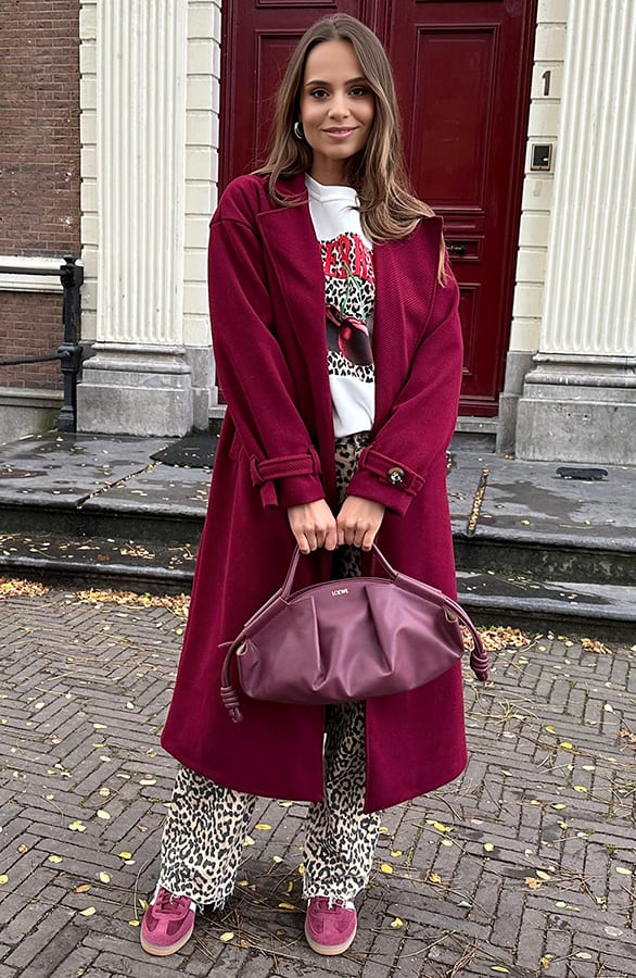 Long Coat Leona Burgundy – shoparchief — foto 9