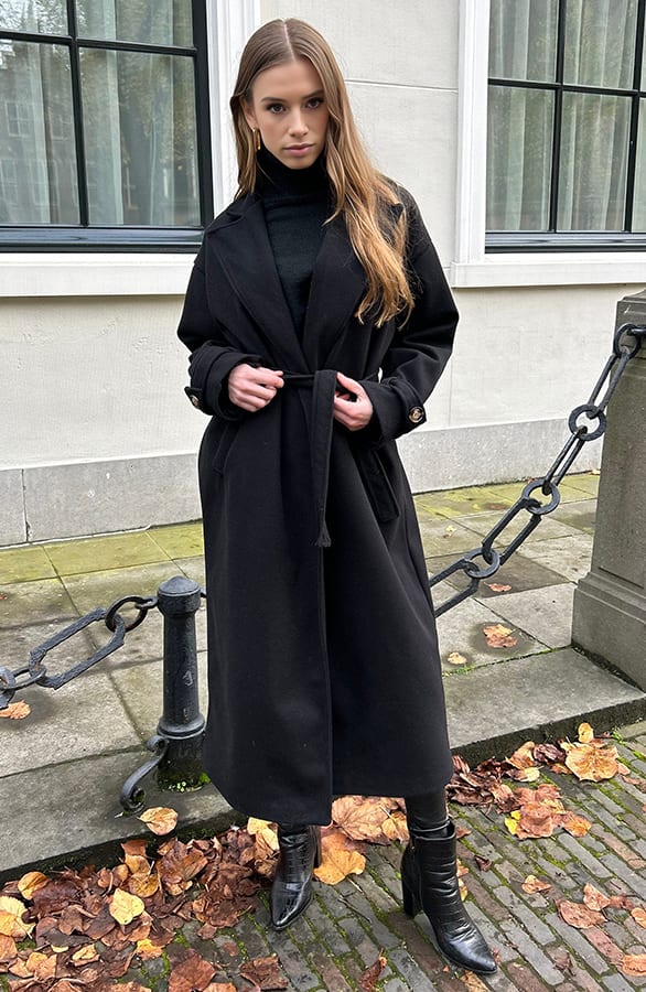 Long Coat Leona Zwart – shoparchief — foto 8