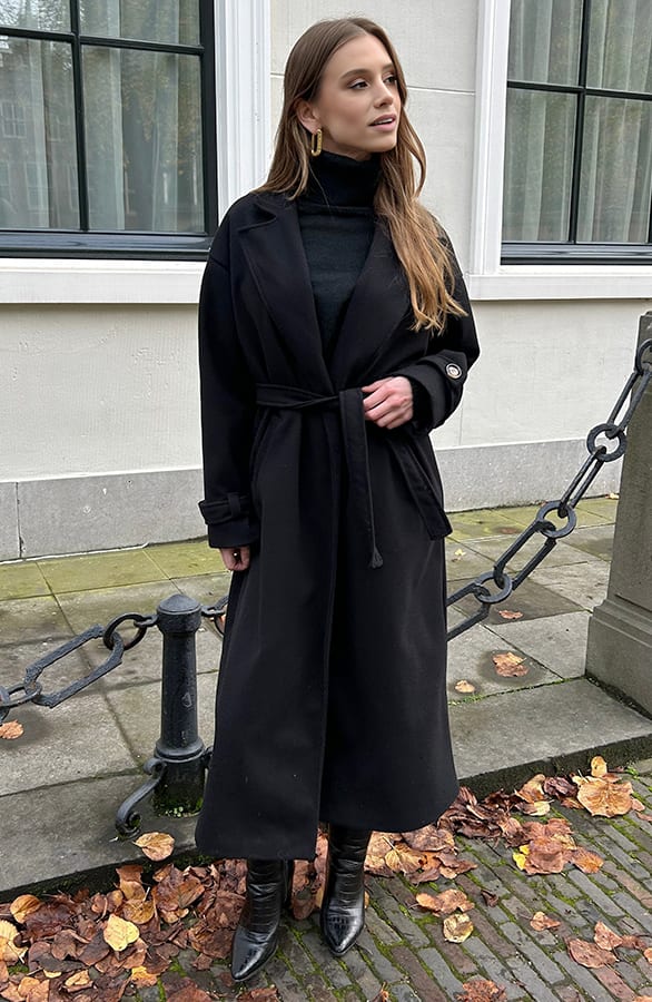 Long Coat Leona Zwart – shoparchief — foto 7