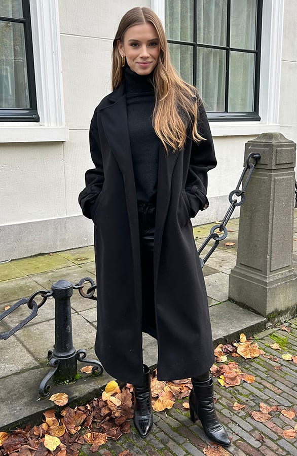 Long Coat Leona Zwart – shoparchief — foto 3