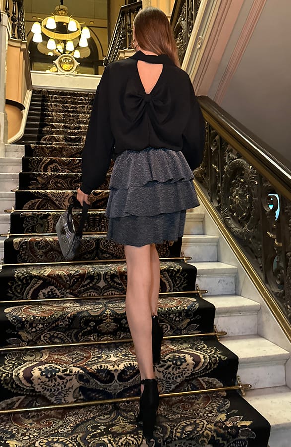 Lurex Ruffle Rok Elena Zilver – shoparchief — foto 5