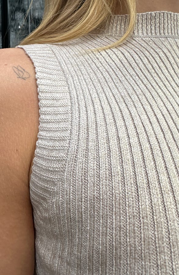 Lurex Top Marlene Beige Goud – shoparchief — foto 4
