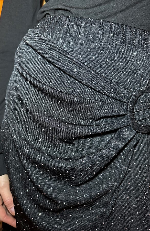 Mesh Overslag Strass Maureen Rok Zwart – shoparchief — foto 3