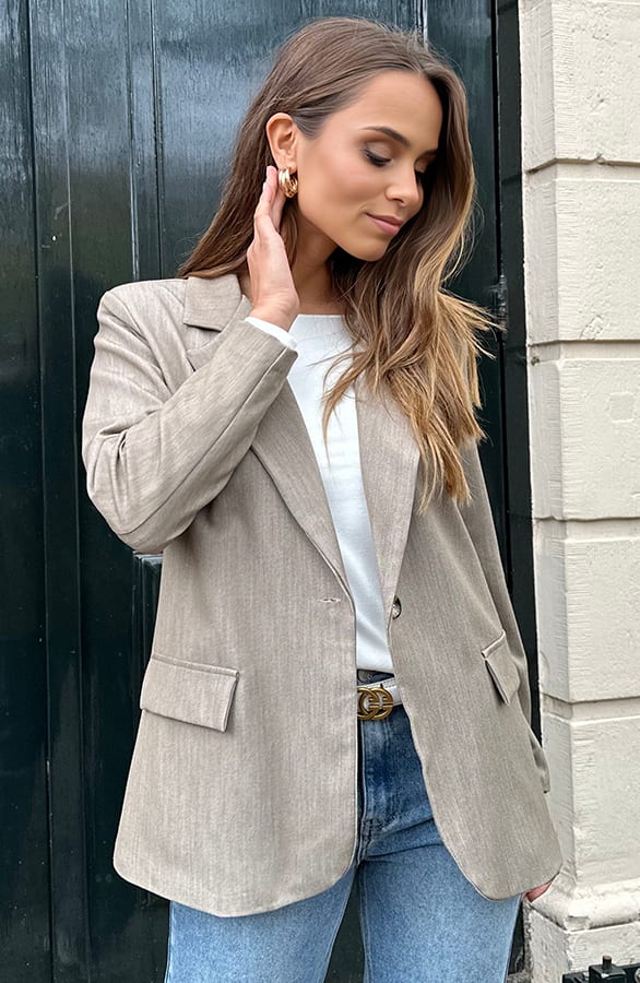 Oversized Blazer Nynke Taupe – shoparchief — foto 5