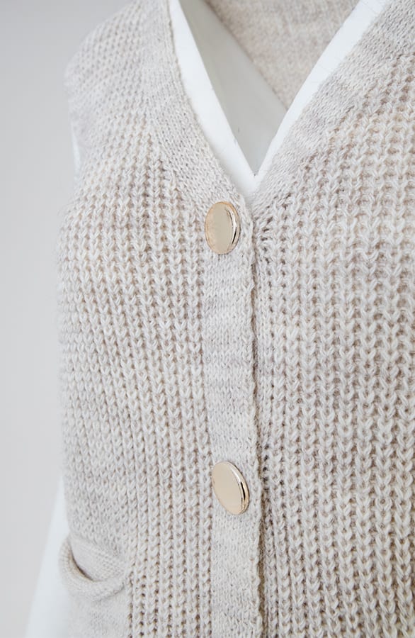 Sleeveless Cardigan Leanne Beige – shoparchief — foto 8