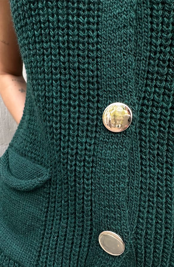 Sleeveless Cardigan Leanne Emerald – shoparchief — foto 4