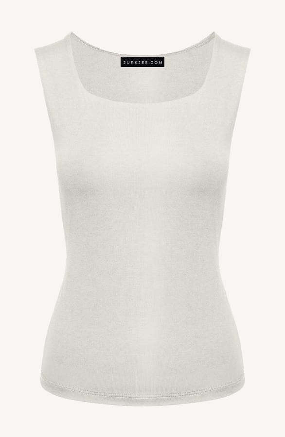 Square Neck Top Yulia Beige – shoparchief