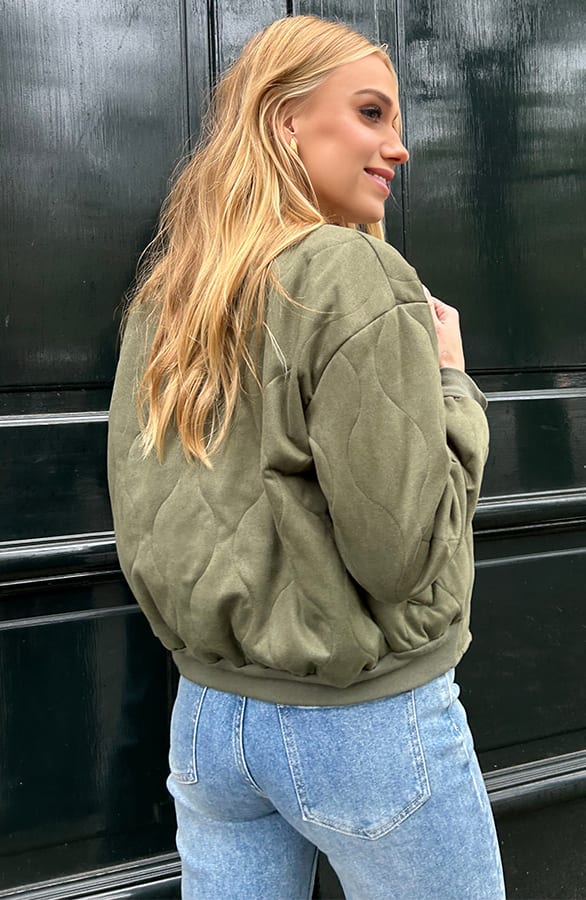 Suede Bomber Chari Army – shoparchief — foto 3