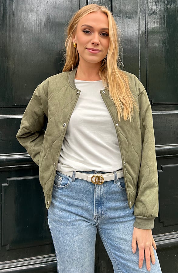 Suede Bomber Chari Army – shoparchief — foto 4