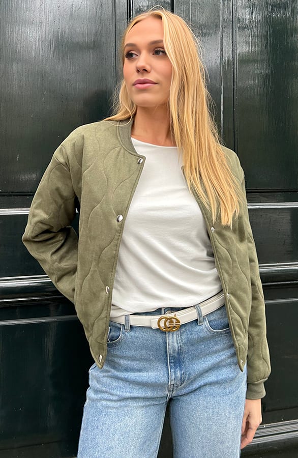 Suede Bomber Chari Army – shoparchief — foto 5