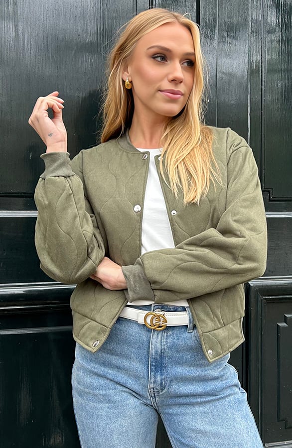 Suede Bomber Chari Army – shoparchief — foto 7