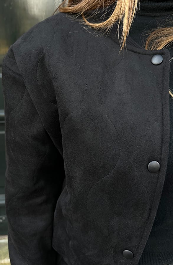 Suede Bomber Chari Zwart – shoparchief — foto 6