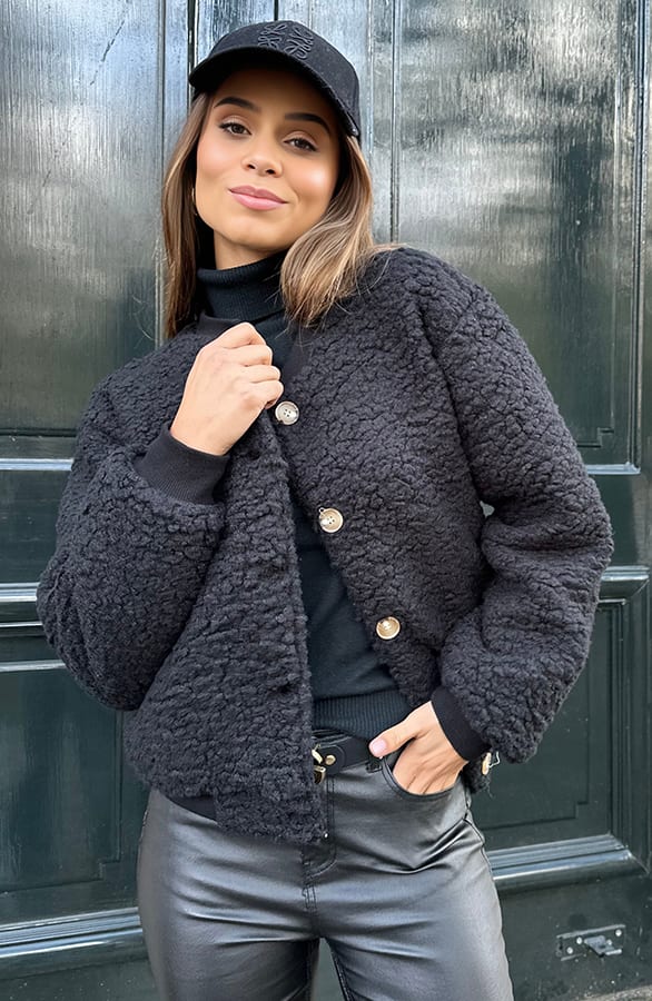 Teddy Bomberjacket Kelsy Zwart – shoparchief — foto 2