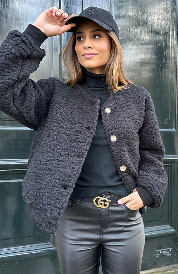 Teddy Bomberjacket Kelsy Zwart – shoparchief