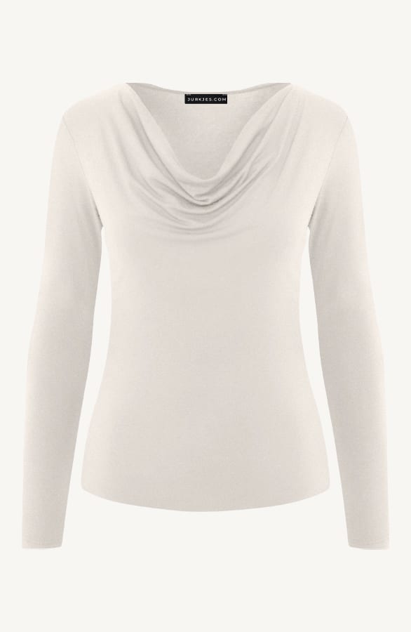 Waterval Top Long Sleeve Yulia Beige – shoparchief