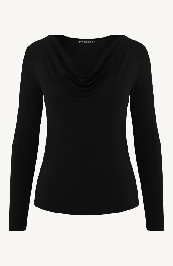 Waterval Top Long Sleeve Yulia Zwart – shoparchief