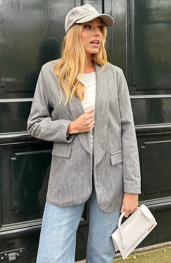 Woven Blazer Valery Grijs – shoparchief — foto 3