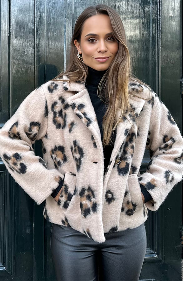 Woven Print Jacket Bo Leopard – shoparchief — foto 3