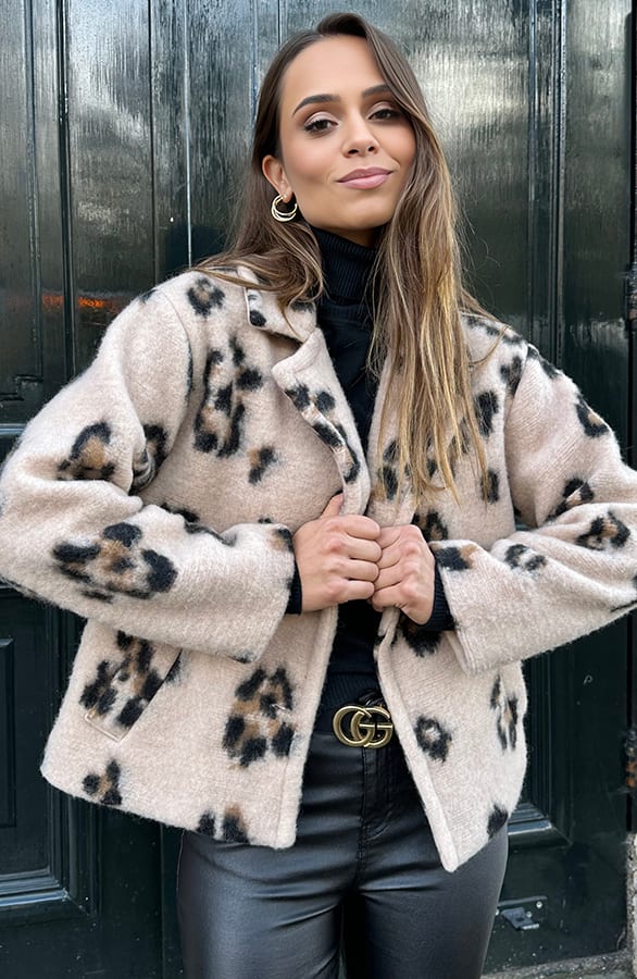 Woven Print Jacket Bo Leopard – shoparchief — foto 4