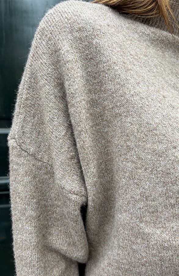 Zachte Oversized Coltrui Met Split Chanty Taupe – shoparchief — foto 8