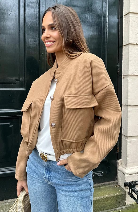 Exclusive Bomber Jacket Romi Camel – shoparchief — foto 6