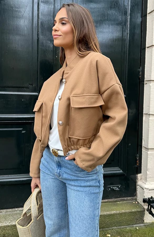 Exclusive Bomber Jacket Romi Camel – shoparchief — foto 3