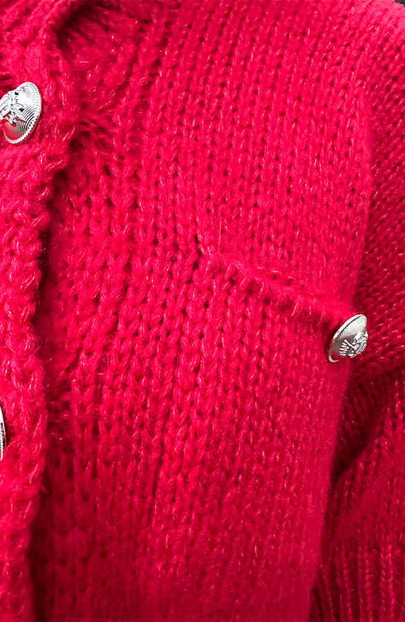 Knopen Cardigan Deau Rood – shoparchief — foto 7