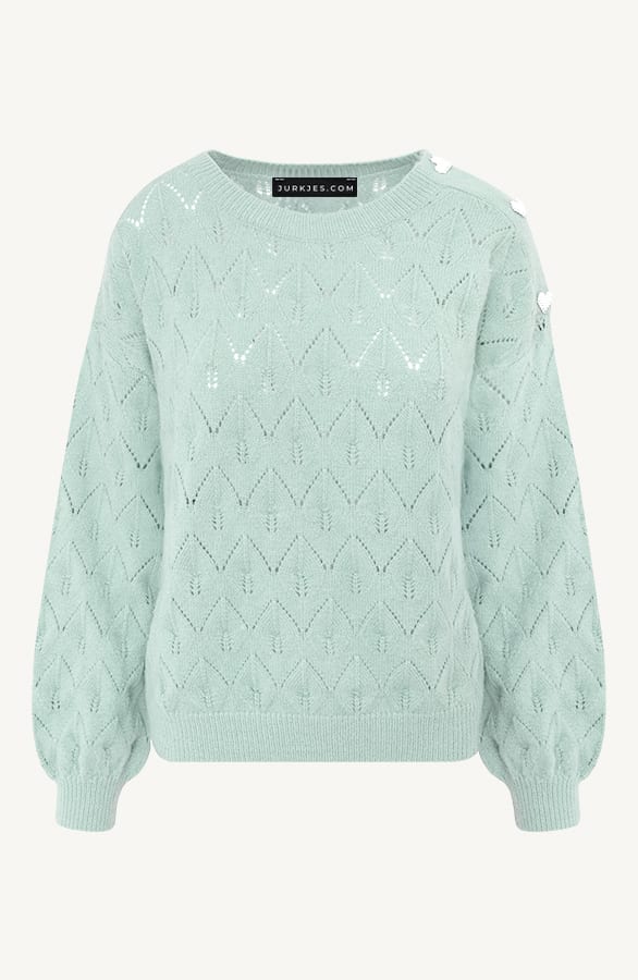 Soft Sweater Hartjes Jill Mint – shoparchief