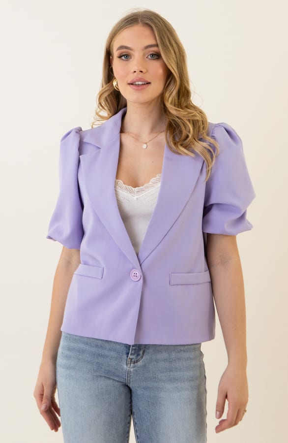 Blazer Korte Mouw Hayley Lila – shoparchief — foto 2