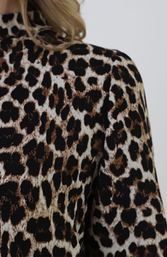 Blouse Long Sleeve Lilly Leopard Zwart – shoparchief — foto 6