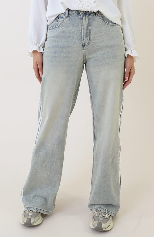 Denim Bies Wide Leg Jeans Pien Light Blue – shoparchief — foto 2