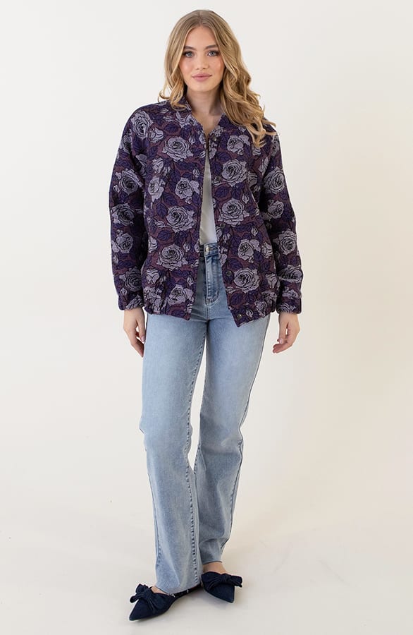 Elegant Bloemen Bomber Mara Lila – shoparchief — foto 10