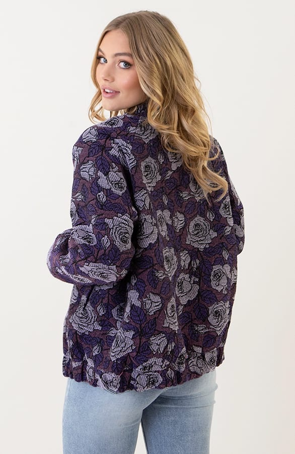 Elegant Bloemen Bomber Mara Lila – shoparchief — foto 8