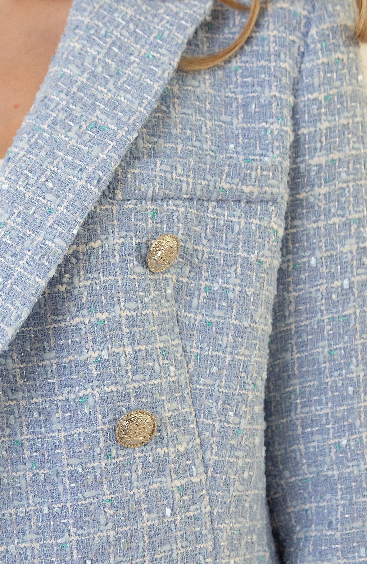 Elegant Boucle Blazer Taylor Light Blue – blazers — foto 7