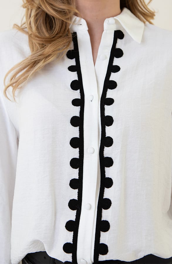 Embroidery Oversized Blouse Danouk Ecru – kleding — foto 11