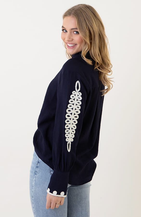 Embroidery Oversized Blouse Danouk Marine – kleding — foto 9