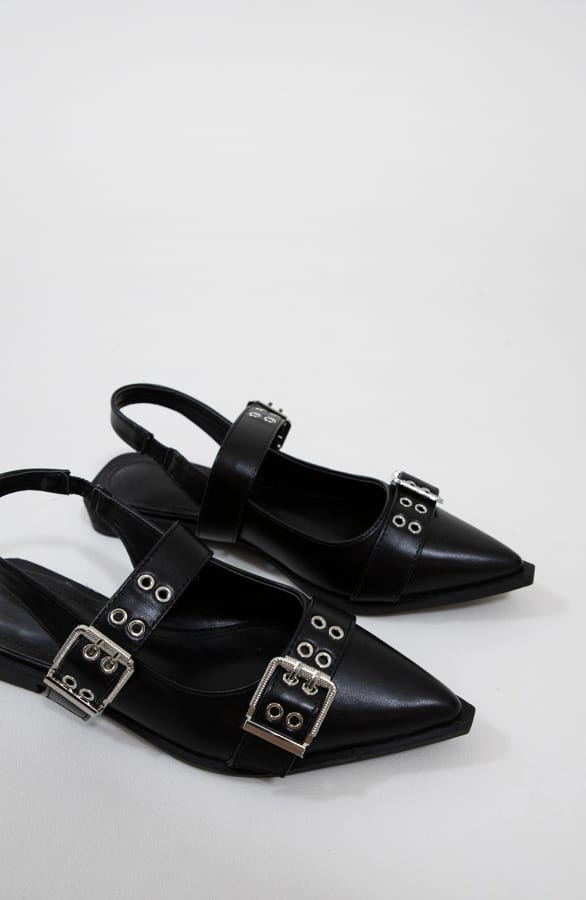 Gesp Slingback Livia Zwart – shoparchief — foto 2