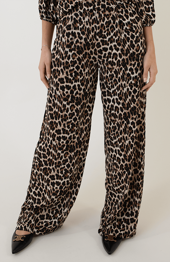 Pantalon Lilly Leopard Zwart Tall – shoparchief