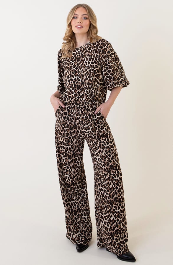 Puff Sleeve Top Lilly Leopard Zwart – shoparchief — foto 5