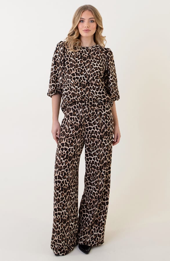 Puff Sleeve Top Lilly Leopard Zwart – shoparchief — foto 6