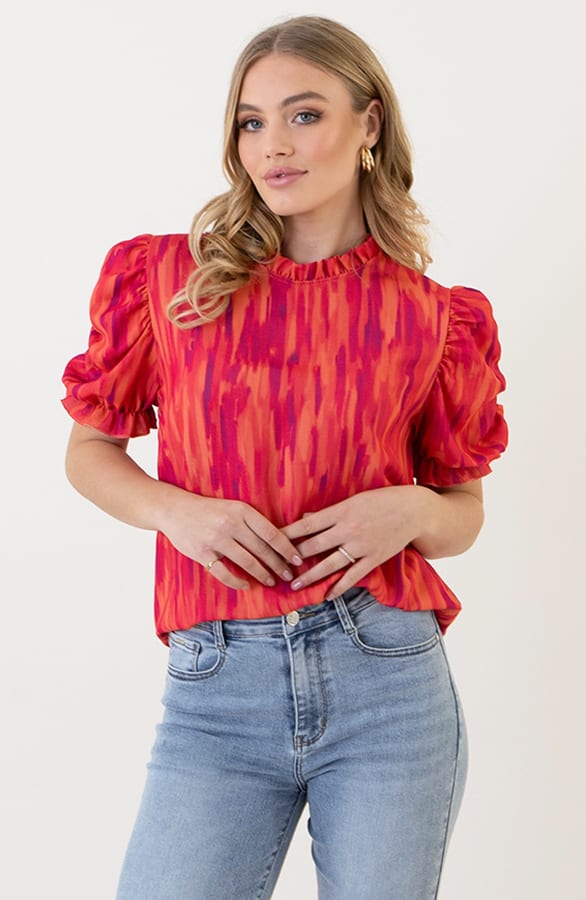 Ruches Col Top Myla Multicolor – shoparchief