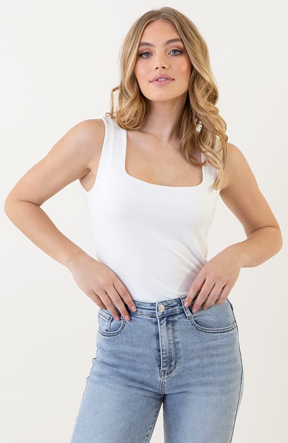Square Neck Top Yulia Ecru – shoparchief — foto 4