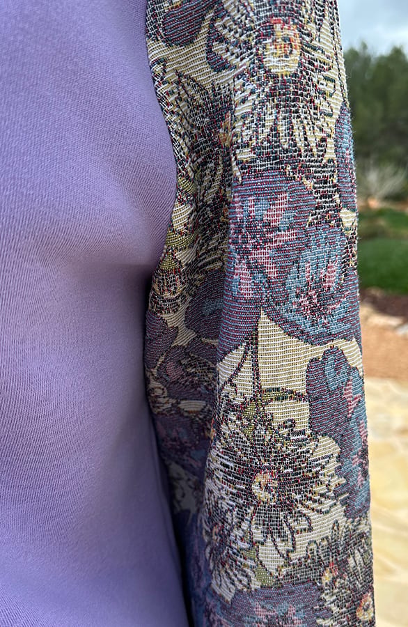Bloemen Flared Sleeve Trui Flora Lila – truien — foto 7