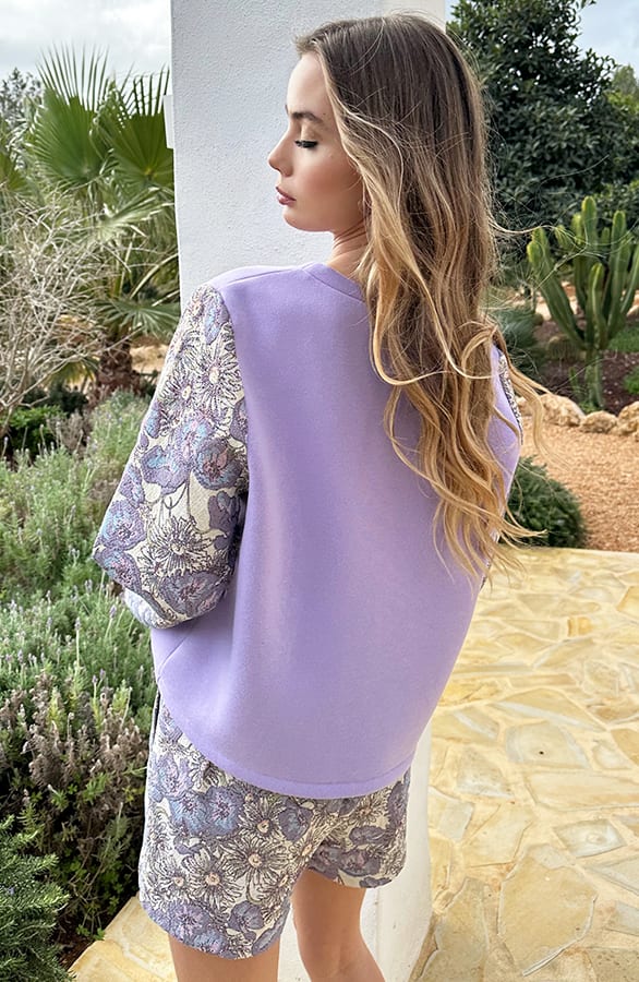 Bloemen Short Flora Lila – broeken & shorts — foto 3