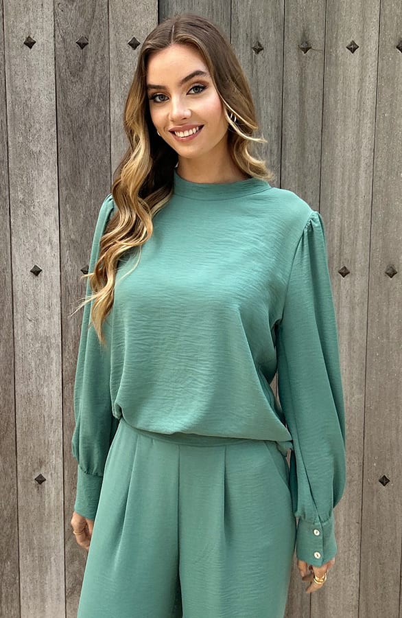 Blouse Long Sleeve Lilly Mint – shoparchief
