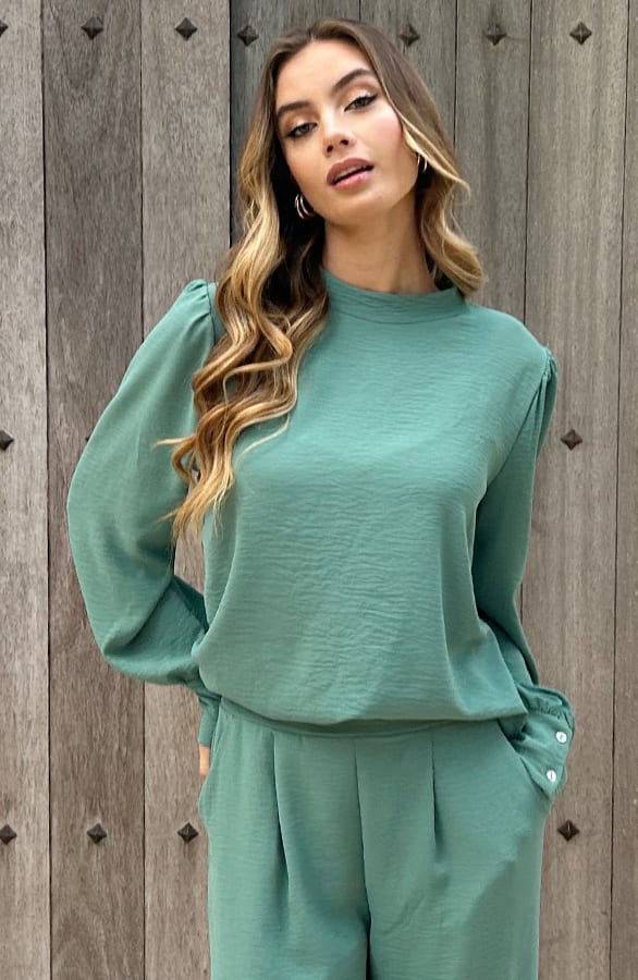 Blouse Long Sleeve Lilly Mint – shoparchief — foto 4