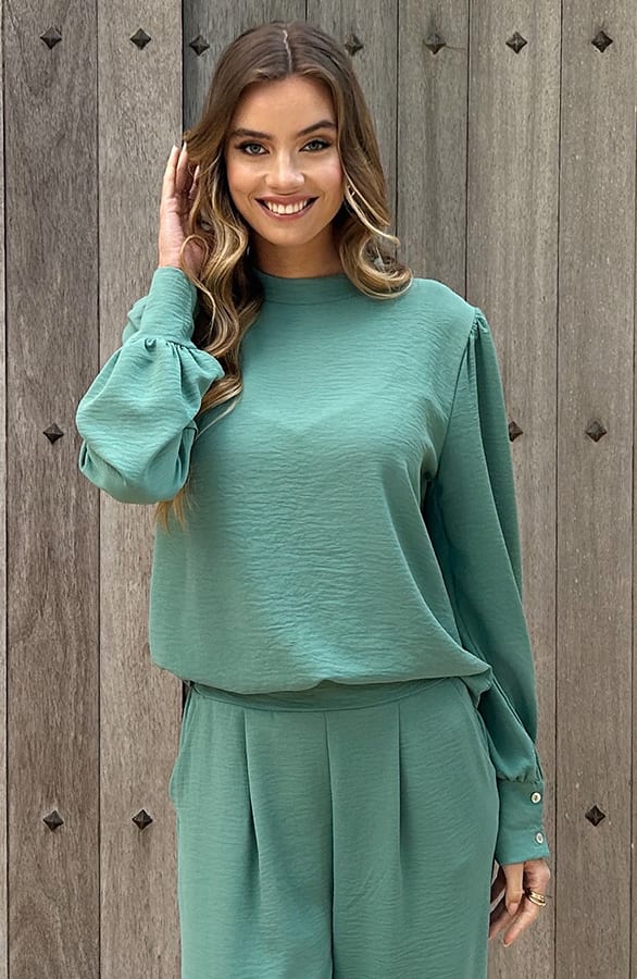 Blouse Long Sleeve Lilly Mint – shoparchief — foto 6