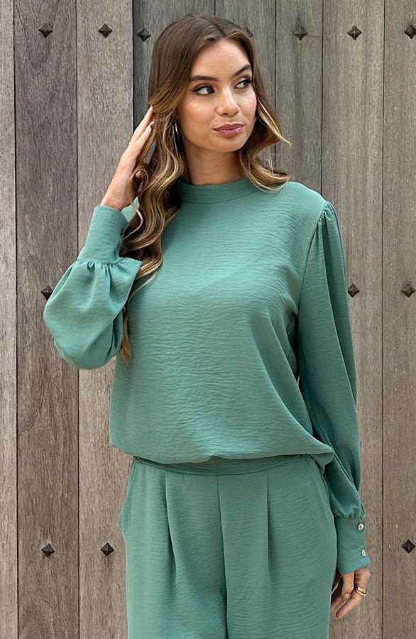 Blouse Long Sleeve Lilly Mint – shoparchief — foto 5