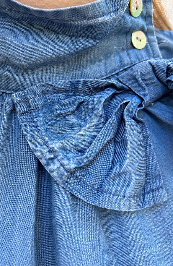 Bow Denim Blouse Pofmouwen Maeve – kleding — foto 6