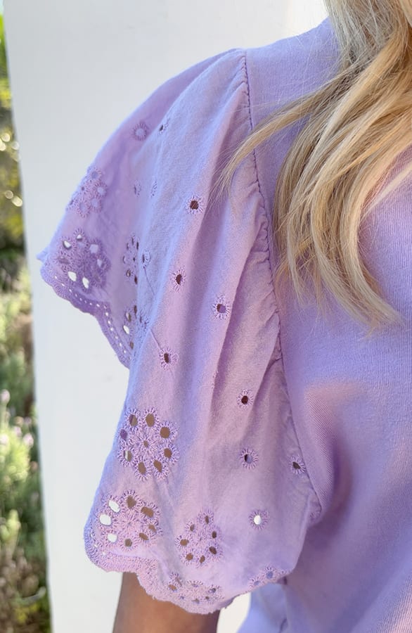 Broderie Detailed Top Leya Lila – shoparchief — foto 4